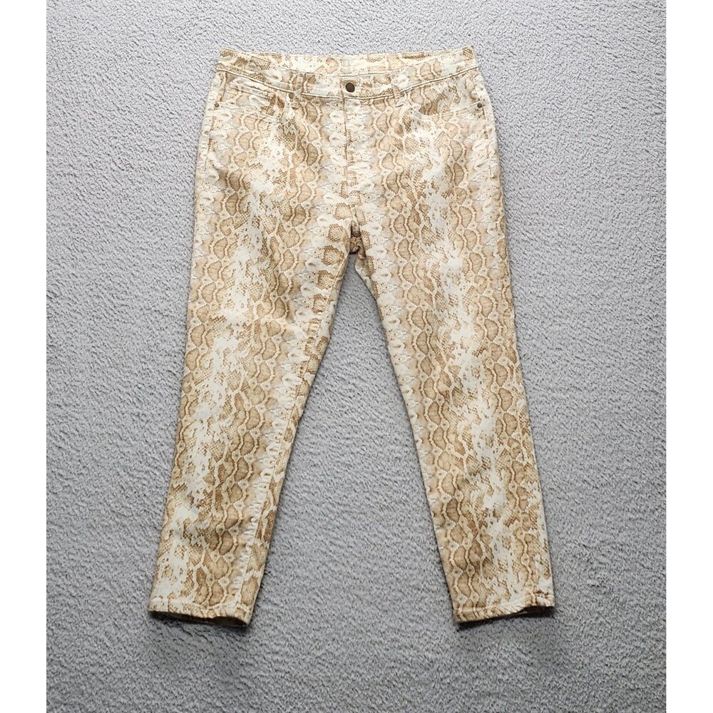 a.n.a a new approach Women's Size 16 Snakeskin Animal Print Skinny Ankle Pants